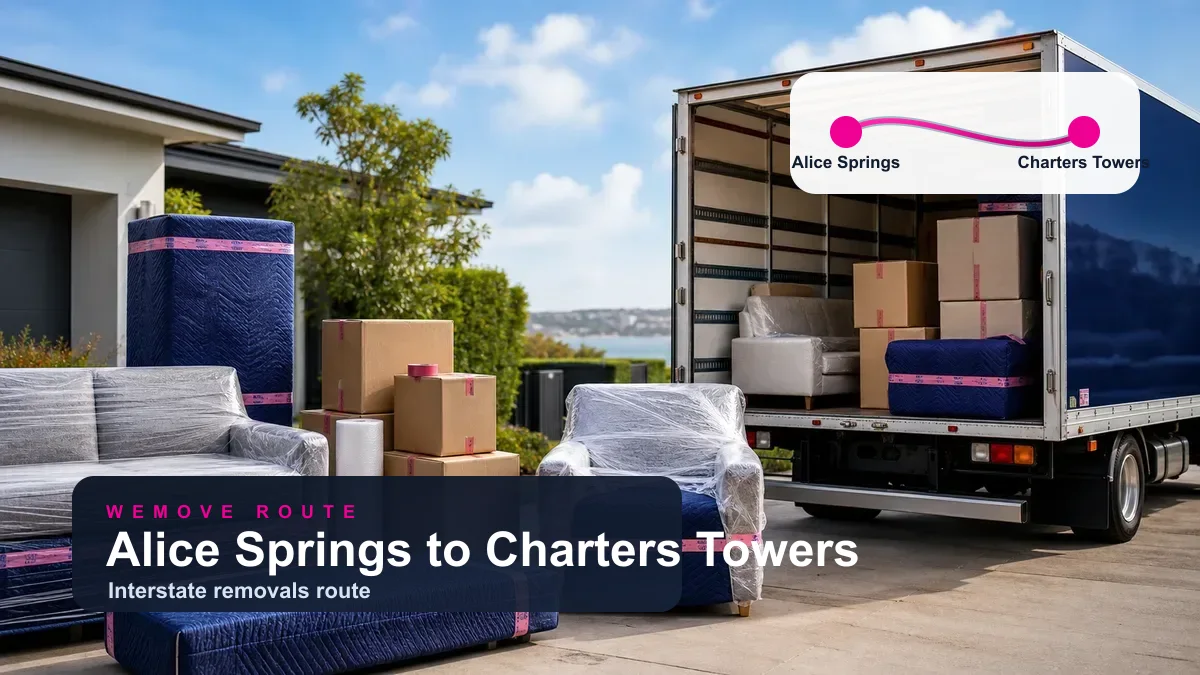 WeMove interstate removals from Alice Springs to Charters Towers with household moving truck