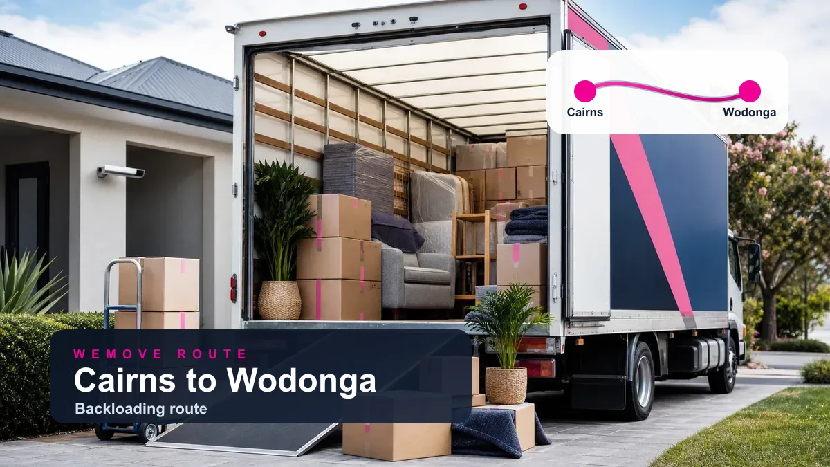 WeMove backloading removals from Cairns to Wodonga with household moving truck