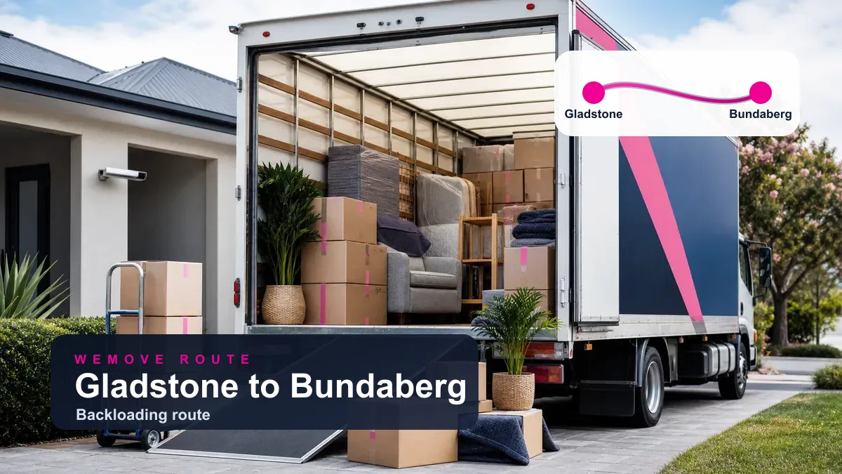 WeMove backloading removals from Gladstone to Bundaberg with household moving truck
