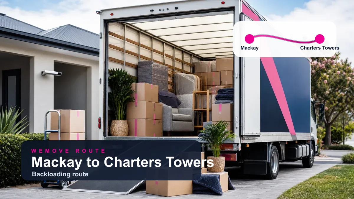 WeMove backloading removals from Mackay to Charters Towers with household moving truck